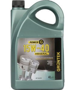 OLIO POWER-G LUBRIFICANTE MINERALE 4L 15W40 PER MOTORI DIESEL